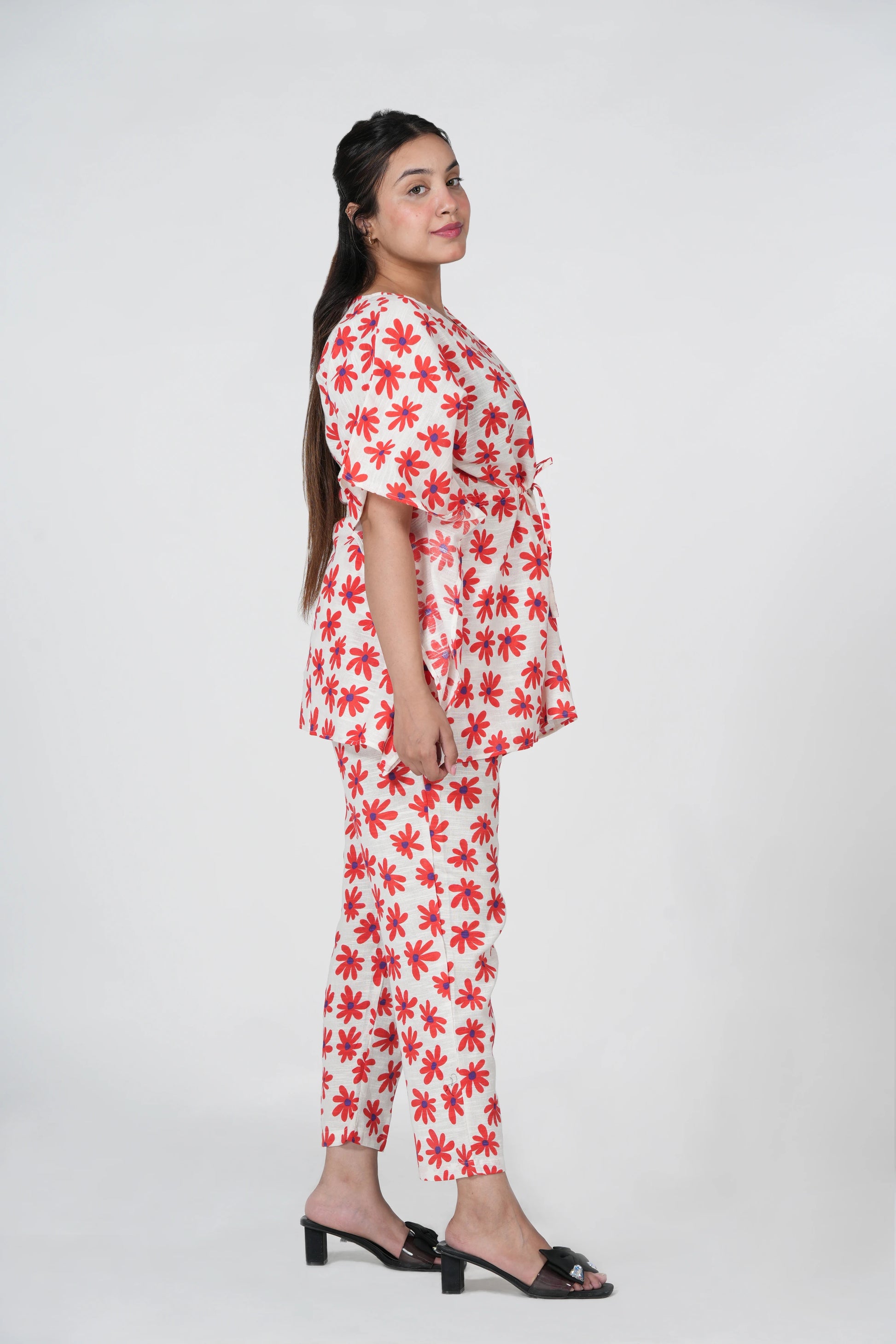 Painted soul – light printed kaftan set