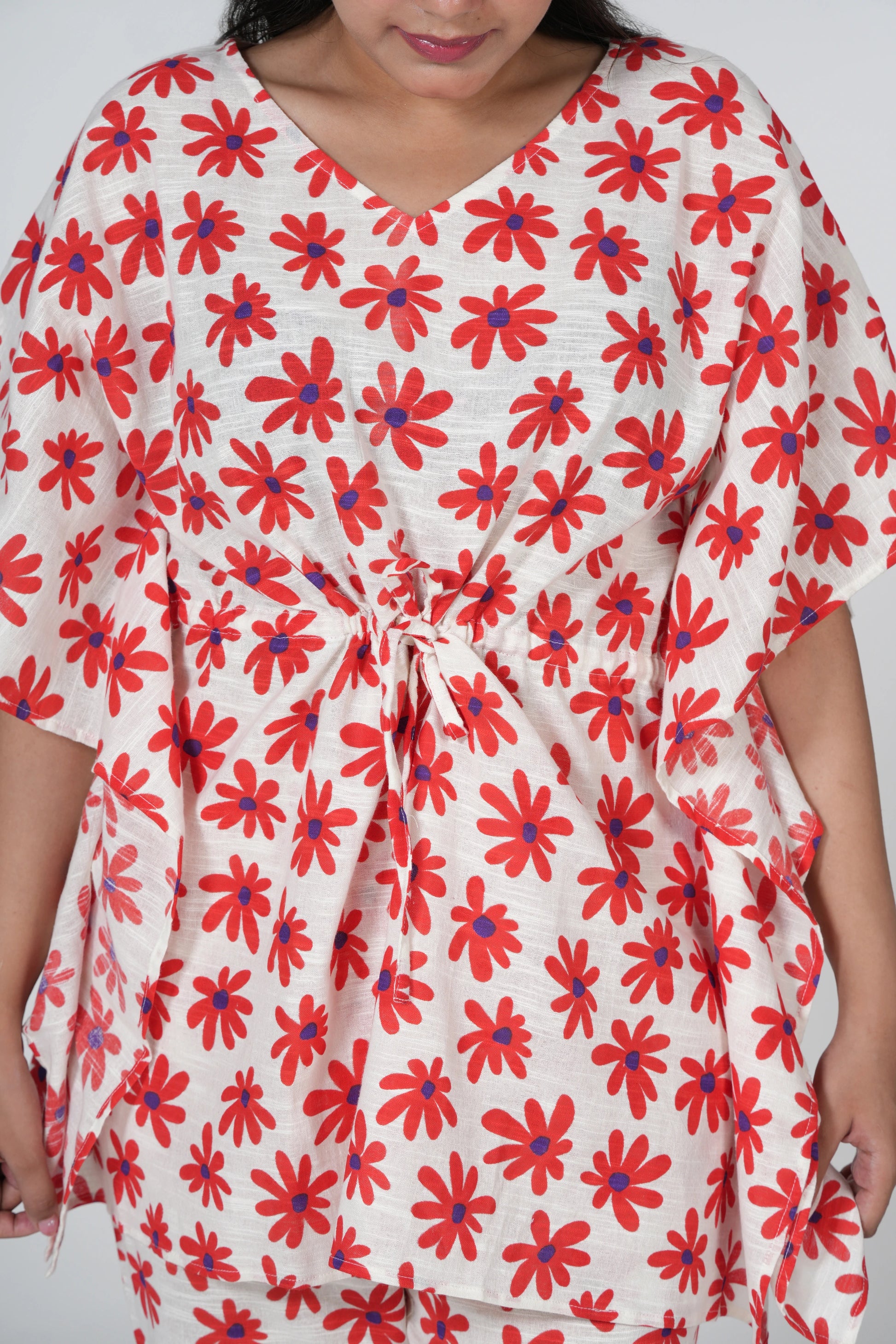 Painted soul – light printed kaftan set