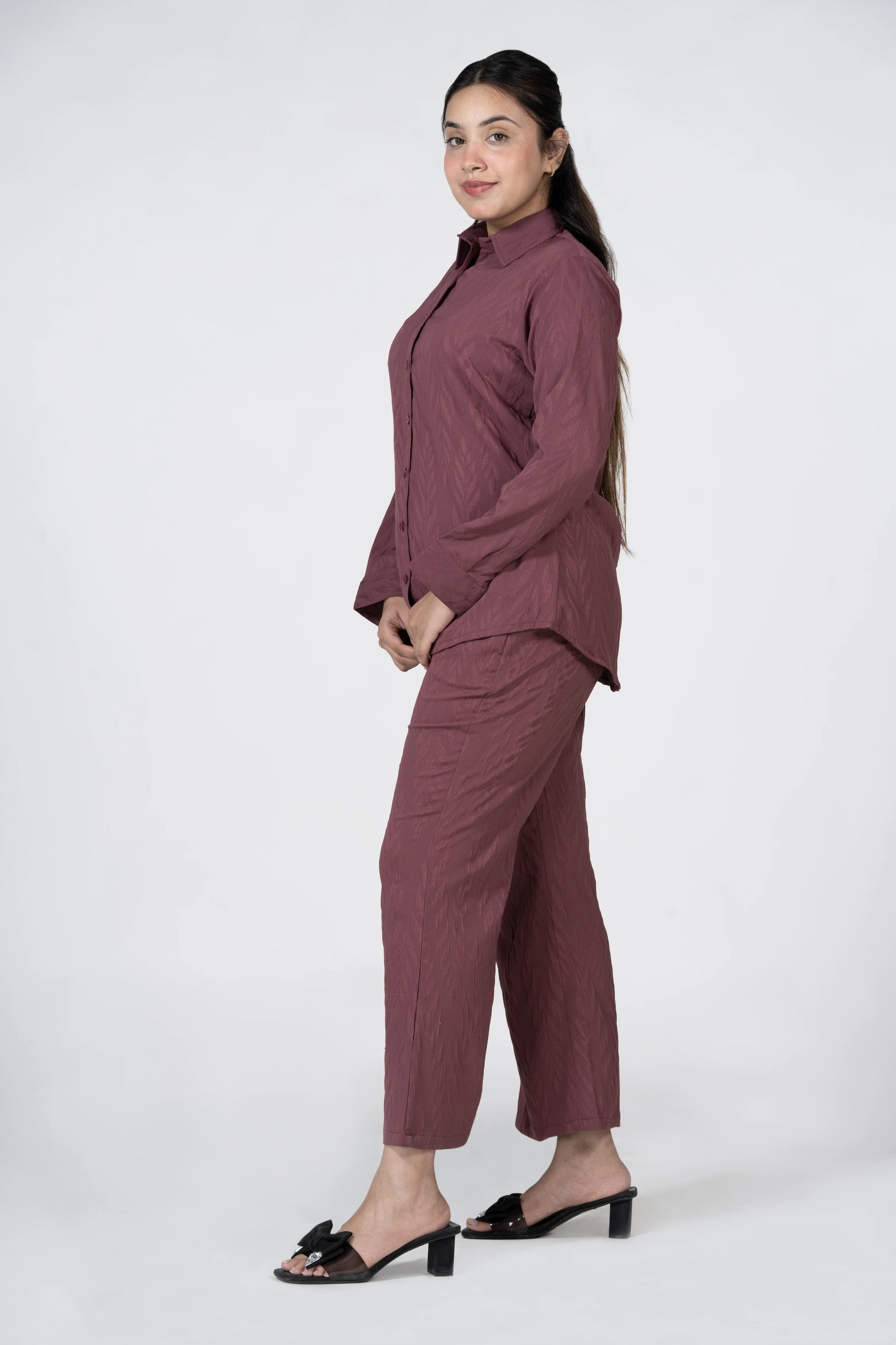 Evening wine – soft-texture co-ord set