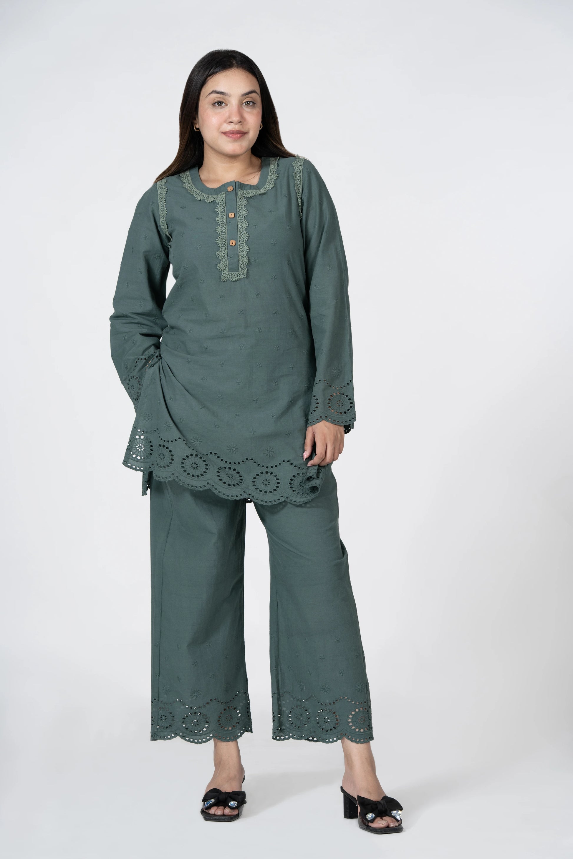 Classic grace – embroidered co-ord set