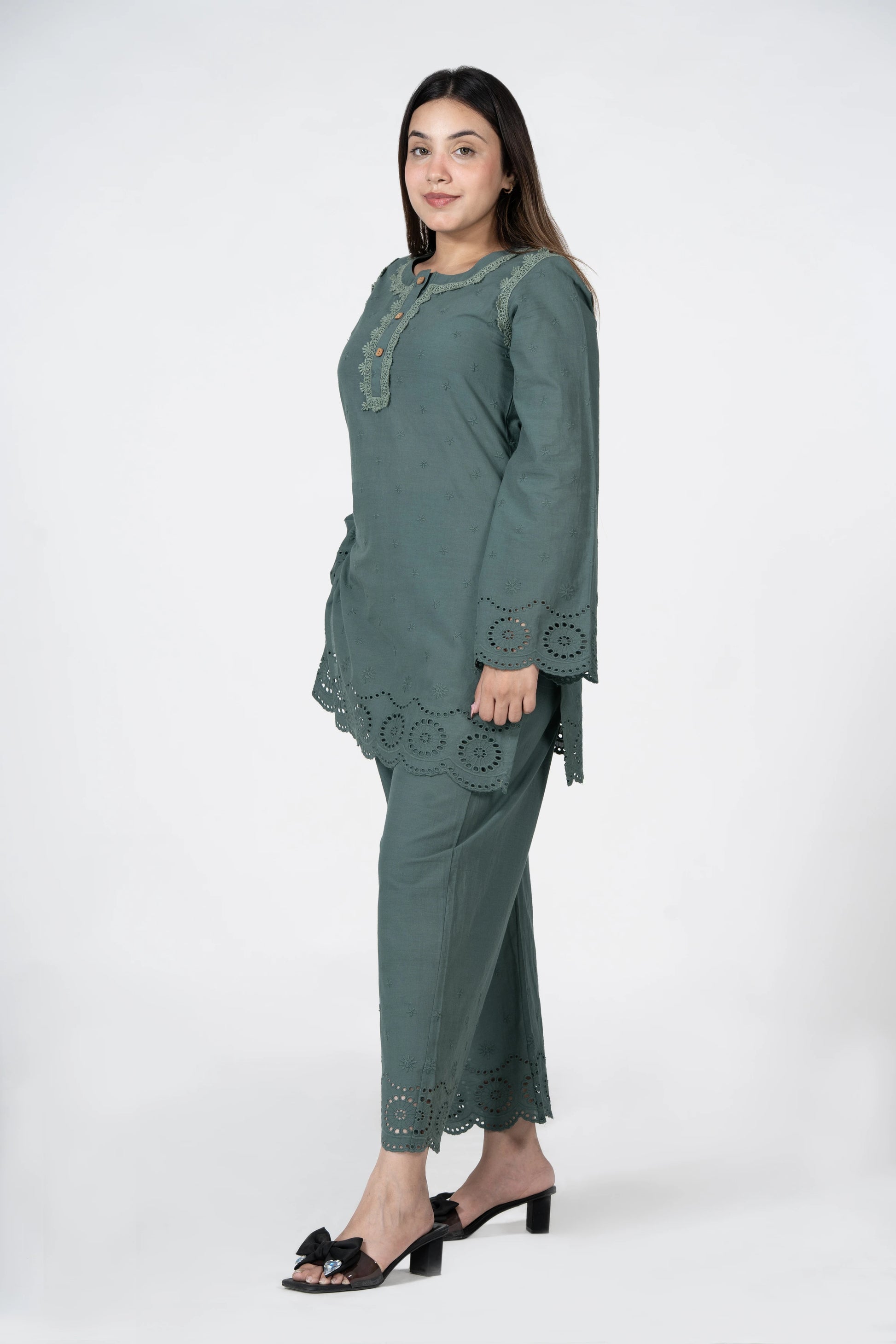 Classic grace – embroidered co-ord set