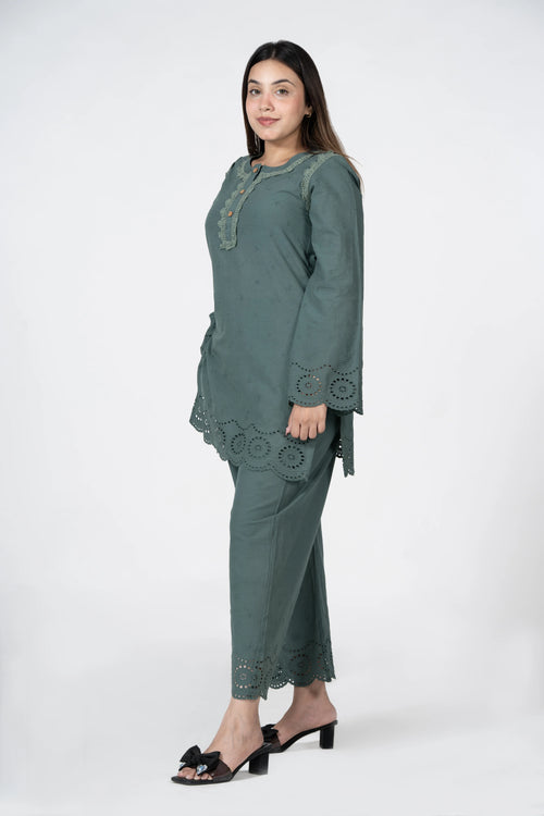 Classic grace – embroidered co-ord set